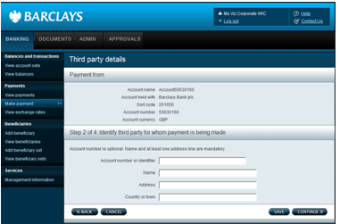 How can I make a payment on behalf of a third party
